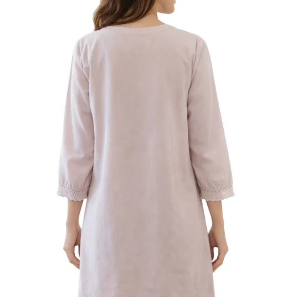 Seaspice Beige Lace Trim Tunic Dress 100% Peruvian Cotton Size M Boho Beach - Picture 2 of 6